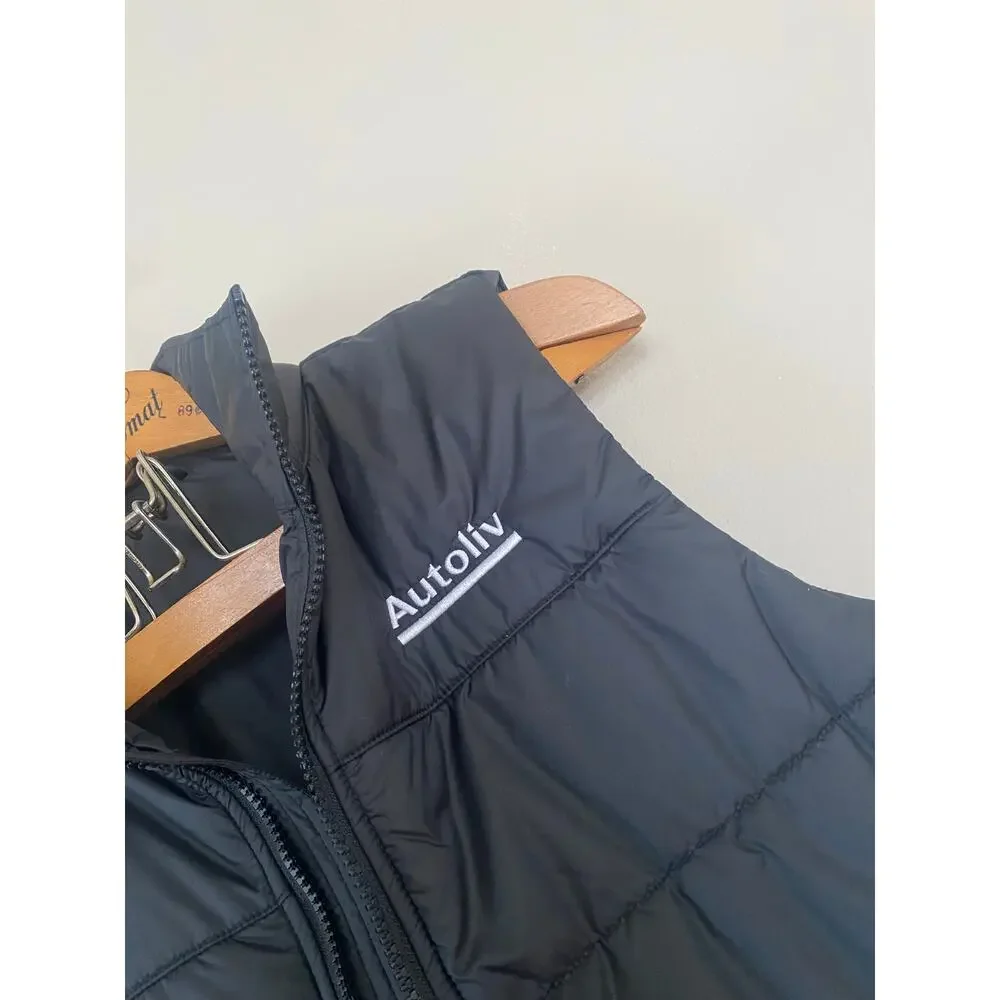 The North Face Everyday Mens Small Black Insulated Puffer Vest Company Logo EUC